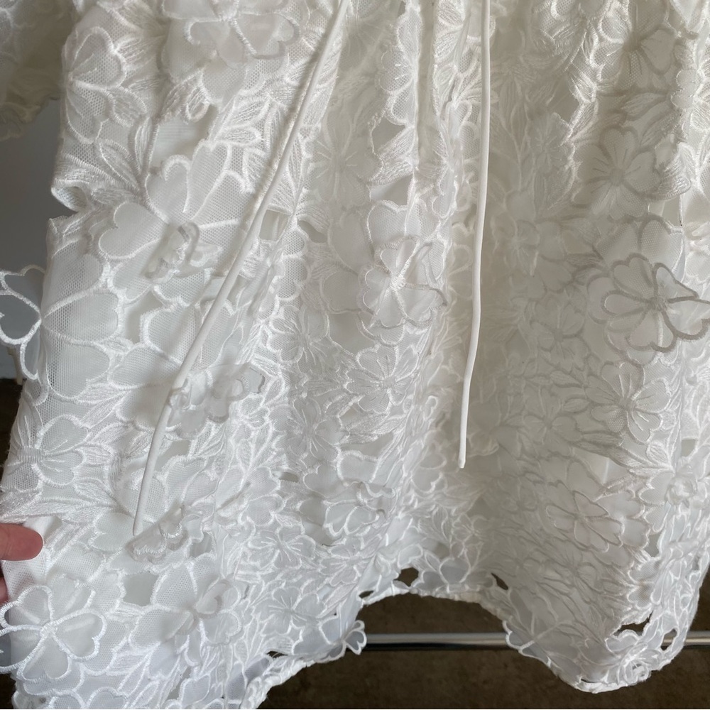 $230 NWT White For Love And Lemons “Leighton” Mini Dress Sz 2X - Picture 7 of 12
